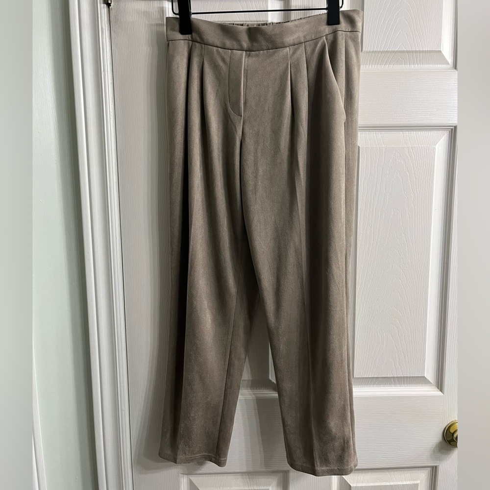 ARITZIA Babaton Faux Suede Cohen Pants, Beige/Taupe, Size 4